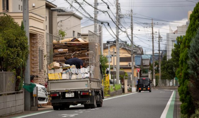 truck, street, recycle, sustainability, vehicle