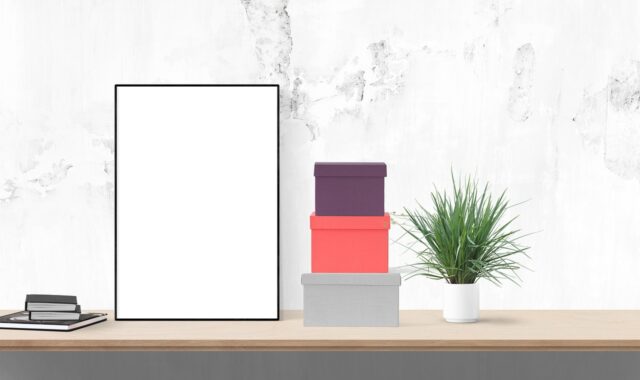 poster, nature, frame, plant, box, books